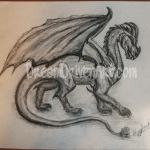 Realistic Charcoal Dragon Drawing