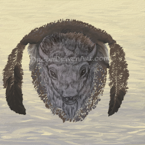 buffalo head drawing with feathers update1