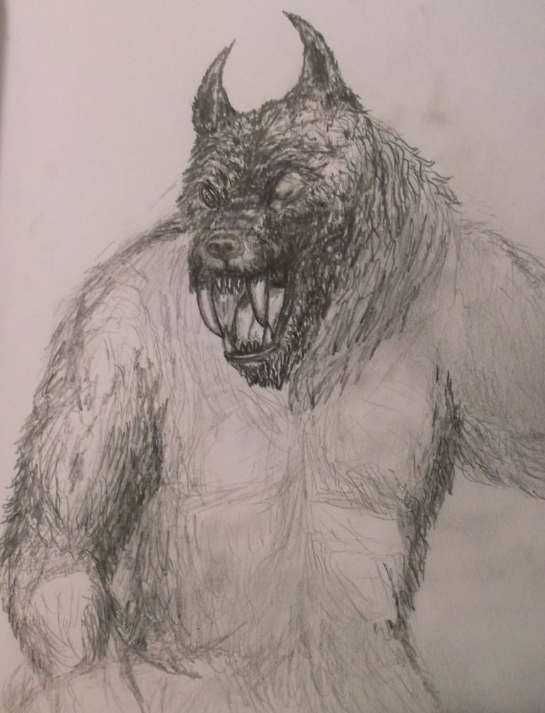 Pencil Drawings of Werewolf - Dream Driven Art