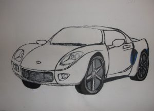 drawing-a-car-outlining-the-sketch-using-marker