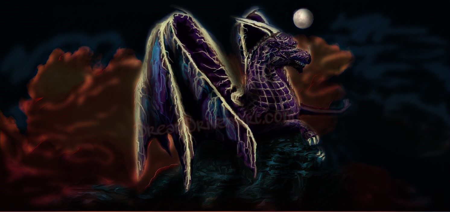Drawings of Dragons Midnight Storm Dragon - Shamrock fx