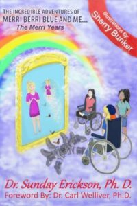 Book Cover Illustration of girl in wheelchair with her friends