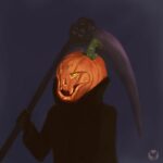 Pumpkinhead Reaper digital painting