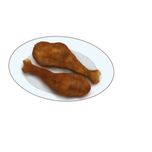 Illustration of Turkey Legs on a plate