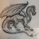 Realistic drawing of a dragon Pencil and charcoal dragon drawing